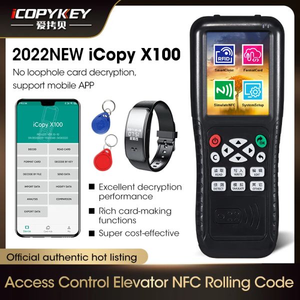 Karten -ICOPY RFID Copierer Met Volledige Decodes Functie Smart Card Key 3 5 8 Engels Versie Nieuwste NFC IC ID Duplicator Reader Writer