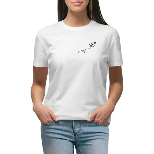 Женский футболка для самолета женского полоса