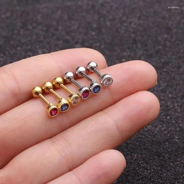 Orecchini per borchie 1 parto in acciaio inossidabile mini ala zircone zircone per donne 2024 Trend Fashion Jewelry Girls Ear Piercing Earring