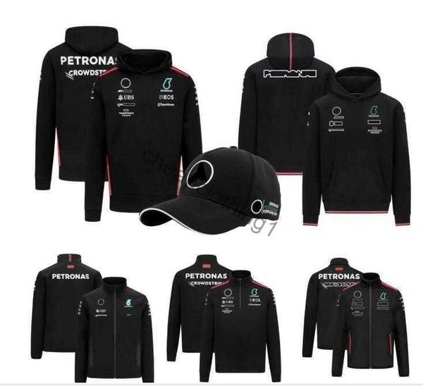 Abbigliamento motociclistico F1 Team Hoodie Nuova giacca da corsa Sago stile DAGGIO AWAY HACK White o Black