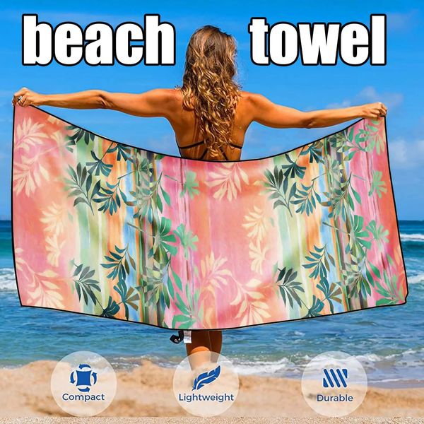 1 parça emici hızlı kurutma plaj havlusu güneş tıraş yoga havlu yüzme ve hızlı kurutma havlu ultra ışık ve ultra ince 240426