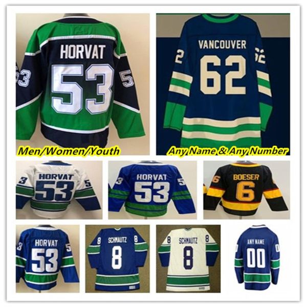 J T Miller Vancouver Hockey Maglie Elias Pettersson Quinn Hughes Andrei Kuzmenko Bo Horvat Brock Boeser Tanner Pearson Thatcher Demko 243V