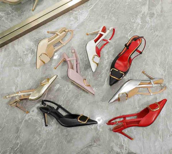 2022 VLOGO Signature Women Sandals Patentleather Laceup High Heels Luxury Leather Fashion Show Summer Crocodile Leature Texture 1391130