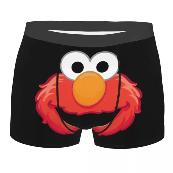 Possas de cueca boxers de anime personalizados homens Elmo Briefs Moda de roupas íntimas