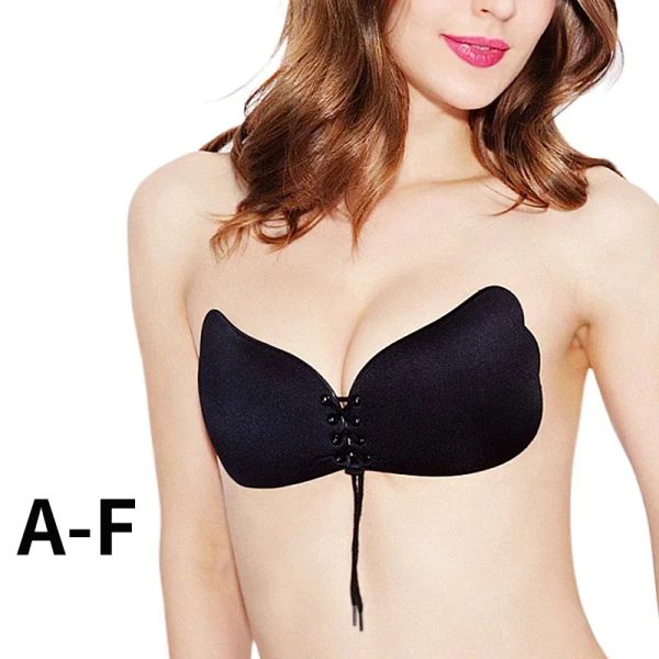 Intimate Accessori senza soluzione di continuità reggiseni aderente reggiseni senza spalline push up womens lingerie y mutande senza schienale sile invisibile otthj