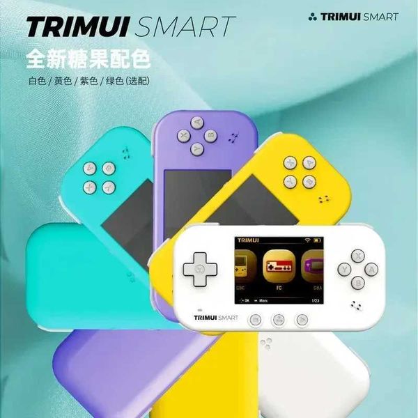 Портативные игровые игроки Powkiddy в Stock Trimui Smart 2,4 -дюймовый IPS ЖК -экране ручной работы с открытым исходным кодом для карманной игры с открытым исходным кодом.