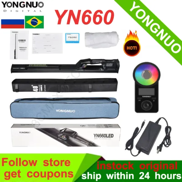 Dekorationen Yongnuo Yn660 LED Handheld LED Video Light Touch Einstellen von Bicolor 20009900K RGB Farbfernbedienungssteuerlampe Beleuchtung