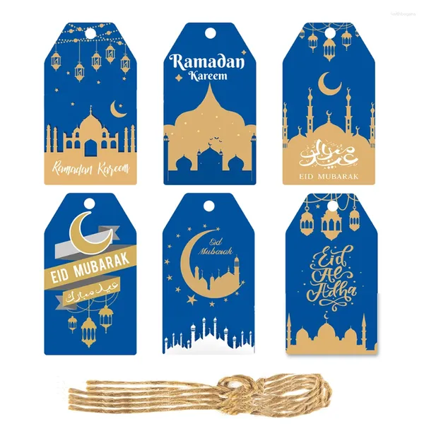 Figuras decorativas Tag Holiday Ramadã pendurar tags temáticas lua do Oriente Médio