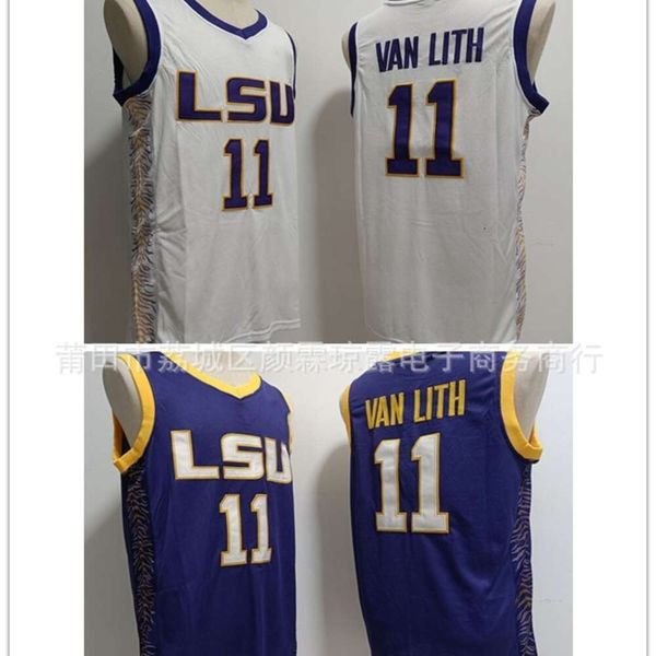 Jersey NCAA Basketball Tiger Team No Fanlich Vanlith gesticktes Basketball -Trikot