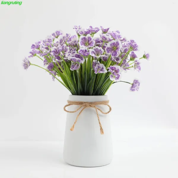 Fiori decorativi simulazione fiore orchidea viola a cinque forchette brancone bouquet matching oggetti