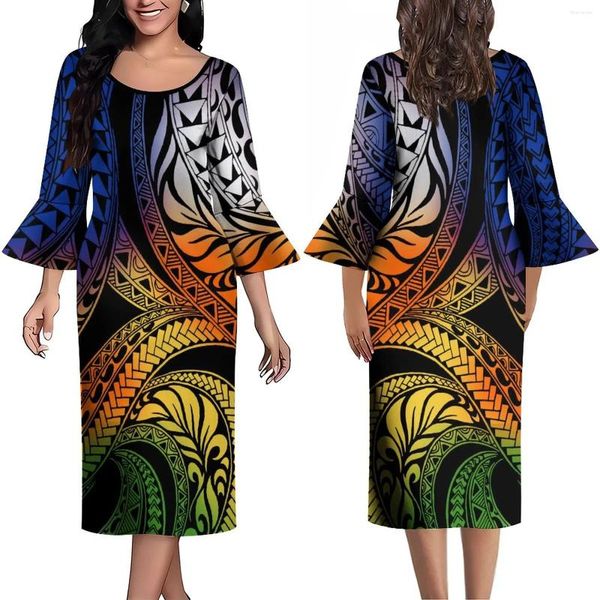 Vestidos de festa 2024 Design vestido feminino Slim maxi temperamento banqueto Polinésio verão outono de alta qualidade