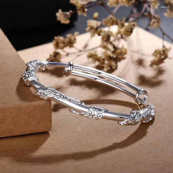 Braggle Fashion Light Luxury Flowers Bracciale Delicate Vintage Open Regolable for Women Girls Party Wedding Accessori