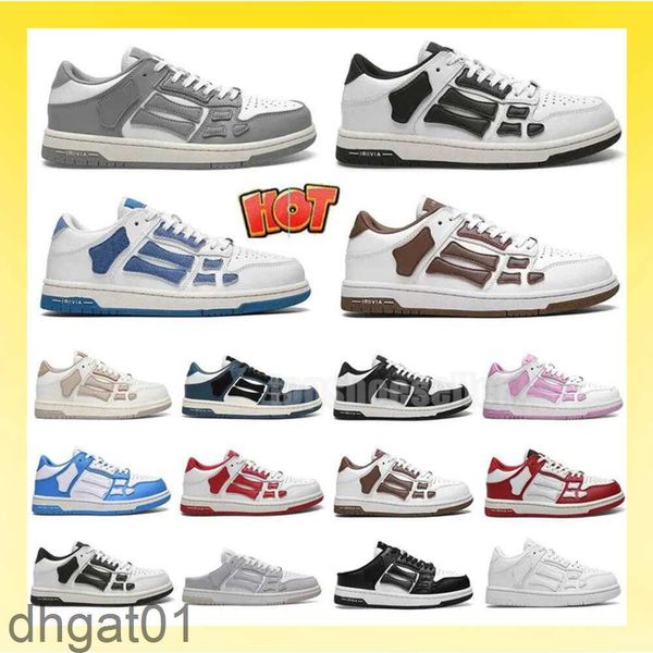 Scarpe miris casual designer skel top top in pelle bassa sneaker scheletro blu rosso bianco bianco uomo grigio grigio da donna scarpe da allenamento all'aperto