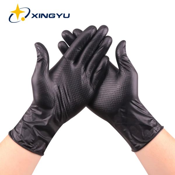 Handschuhe schwarze Handschuhe Einweg -Latex frei pulverfreie Untersuchung Handschuh Größe kleiner mittelgroßer großer Xlarge Nitril Vinyl Synthetic Hand S m xl