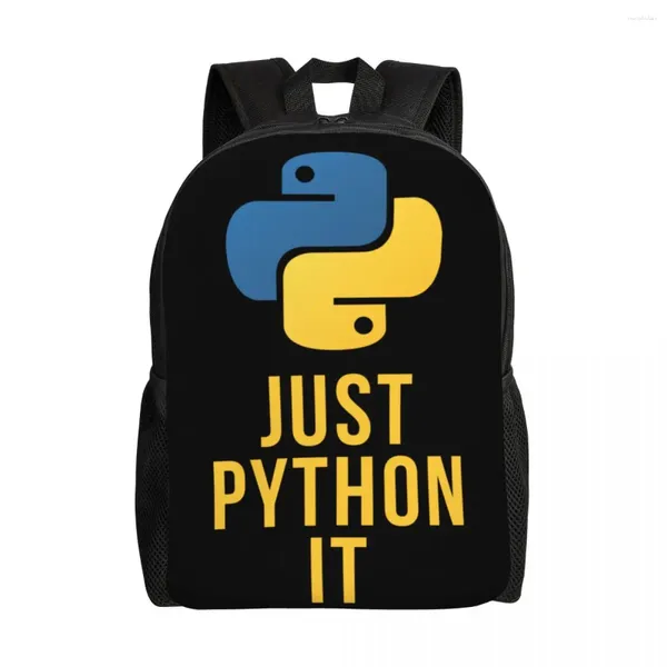 Zaino Inspiration Python Developer Water Resultant School College Programing Language Codera Borse Book Bag Borse Book