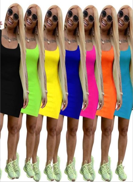 Designers Women Summer Dress Mini saia sem mangas de uma peça de festa de uma peça de partida de uma peça para uso mais tamanho feminino SXXL DHL 93155015470