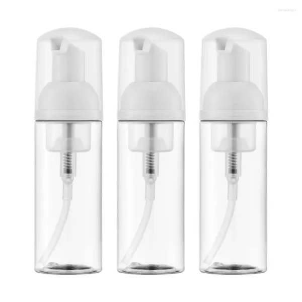 Bottiglie di stoccaggio 3pcs 50 ml di trasporto in plastica in plastica dispenser di sapone di sapone vuota per shampoo detergente per ciglia manuali