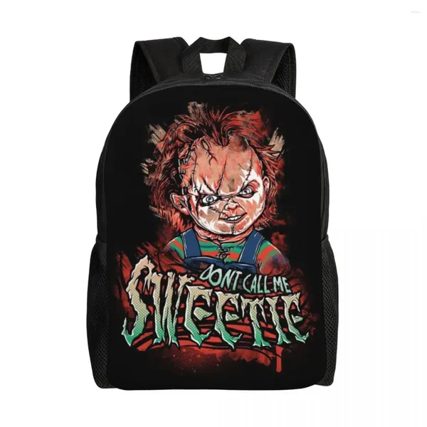 Backpack Game of Chucky für Männer Frauen Wasserfestes School College -Kinderspielfilm Druckbuchbags