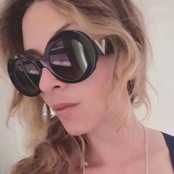 Sonnenbrille Vorhang Marke Stilvoller Retro Oval Women Shades 2021 Mens Luxury Brille Unisex1 242V
