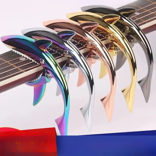 Gitar Capo Shark Akustik Tuner Gitar Aksesuarları Hızlı Değiştirme Kelepçesi Elektro Gitar Köpekbalığı Capo Müzik Enstrümanı Akustik