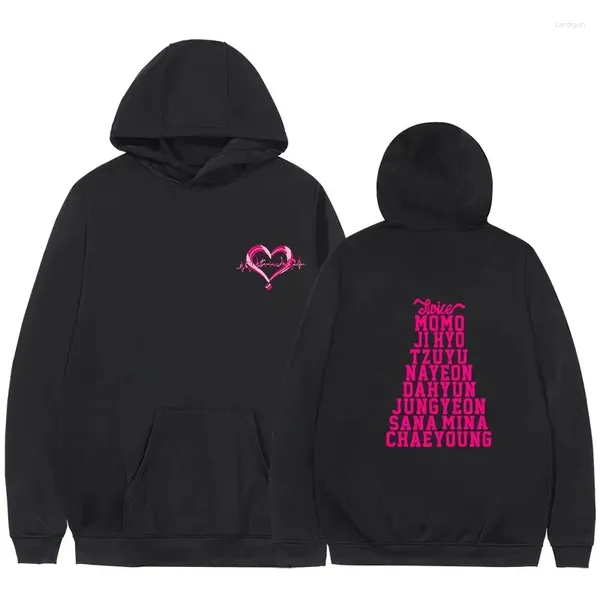 Erkek Hoodies Kadınlar ve Erkekler İki Sweater Kpop Moda Baskılı Kazak Üye Adı Sonbahar Yün Hood Kore Sokak Giyim Ekstra Büyük