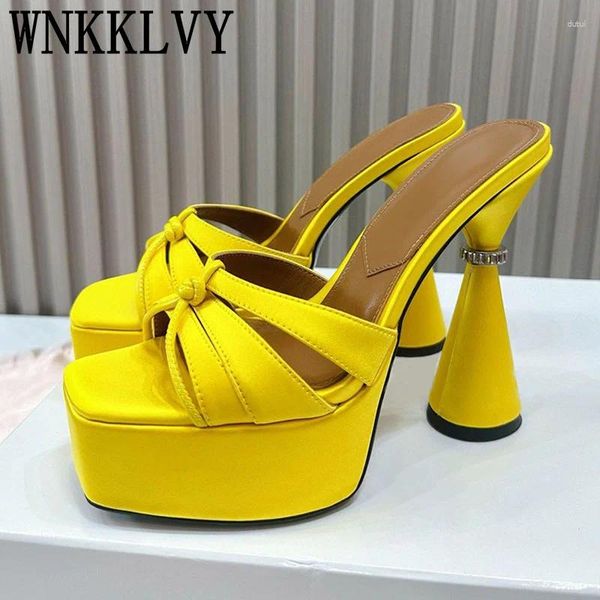 Slippers Summer Platform Square Toe High Hell's Women's Houldted Design Design Owner Vacation Parts Sexy Sandals