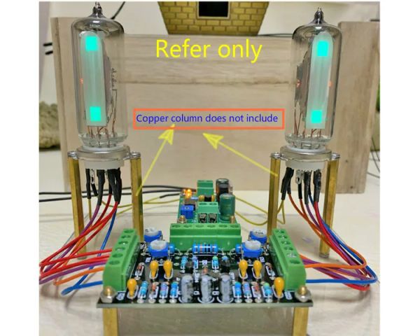 Amplificatore a doppio canale a bassa tensione a bassa tensione 6e2 indicatore dei kit driver indicatore di scheda indicatore amplificatore audio fai -da -te fluorescente DC12V