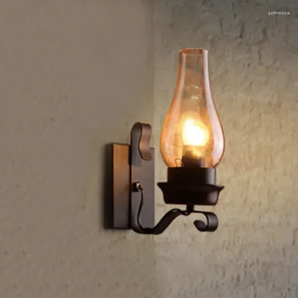 Lampade a parete American Country Retro Industrial Style Candlestick LAMPA LAMPAGNO CAMERA CREATIVE Personalità creativa Balcone corridoio corridoio