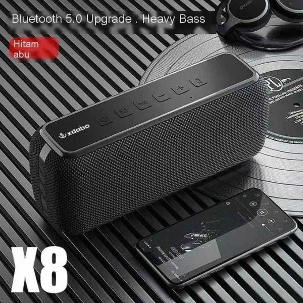 Alto-falantes portáteis xdobo x8 60w alto-falantes portáteis de bluetooth bluetooth 6600mAh Bass com subwoofer Box Box Wireless à prova d'água sem fio TWS Boombox J240505
