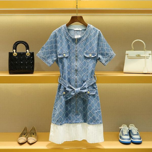 S French Style Denim Dress Spring Elegant High End Women Middle для женщин