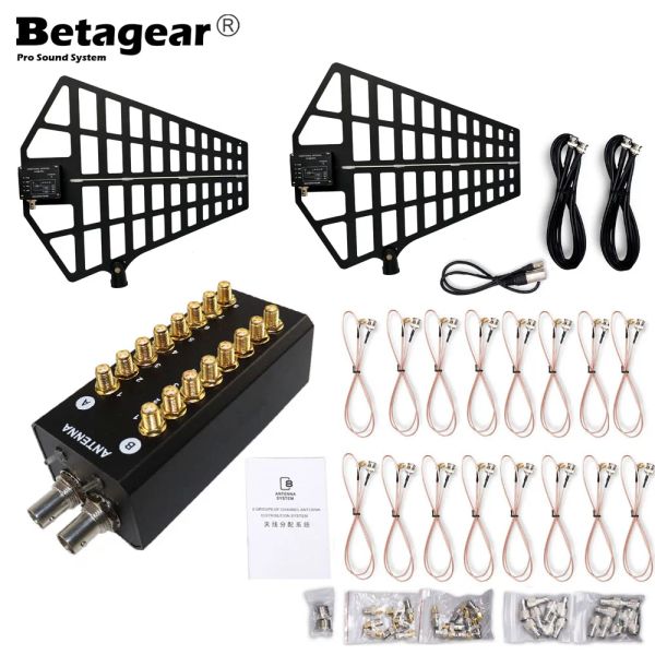 Verstärker Betagear 8 Kanal HF -Verstärker -Signalverstärker -Antennenverteilungssystem RF Multi SMA -Antennenverteiler BNC 500950MHz 12V