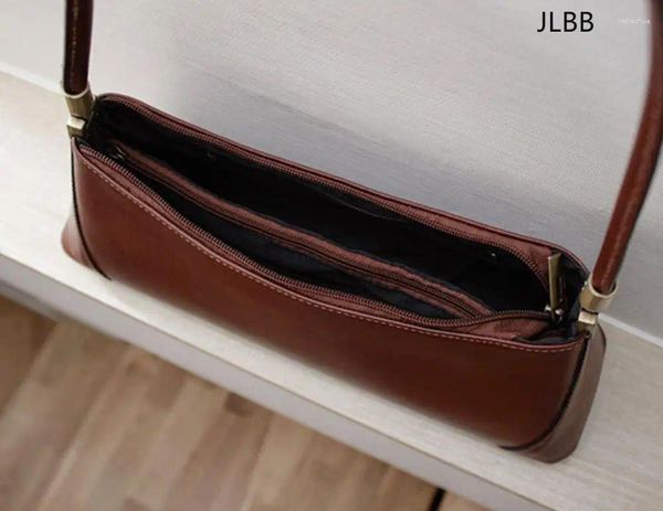 Bolsa da marca coreana Bola de couro vintage ombro de femininas bolsas de grife bolsas de vestido sólido embreagem de baguete