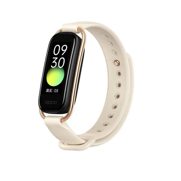 Braccialetti stile OPPO originale stile da 1,1 pollici AMOLED Display a batteria lunga 100 mAh Sleep Blood Blood Ossigeno Fitness Tracking 5amt impermeabile