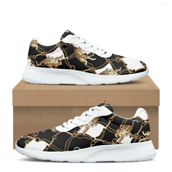 Scarpe casual catena barocca Stampa romba Stampa da donna Sneakers Designe Mesh Designe Stabilize Falli per la corsa per la palestra da ginnastica per esterni