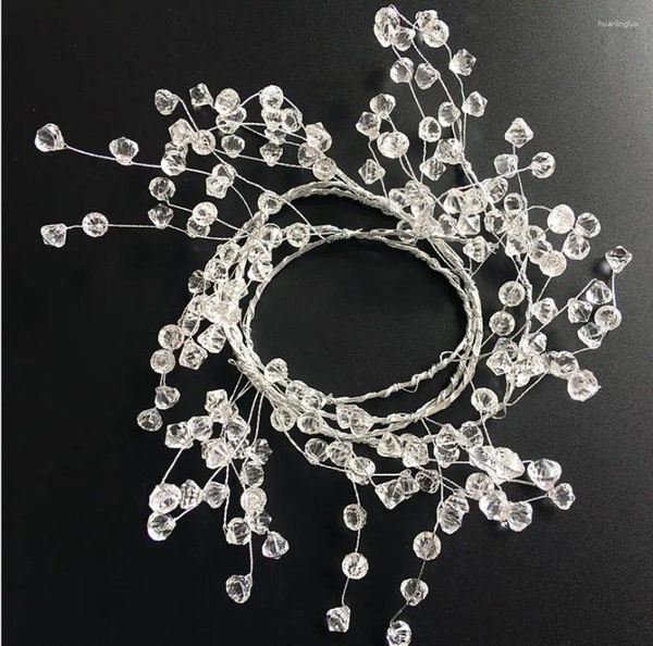 Decoração de festa 5pcs 1.2 metros acrílico diamante pingente cadeia Strap ornamento para o local de férias de casamento em árvore de Natal