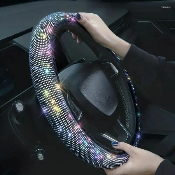 Coperchio del volante per tutta la stagione Bling Protector Anti-Slip Dimensione universale Fit 15 pollici /38 cm di diametro