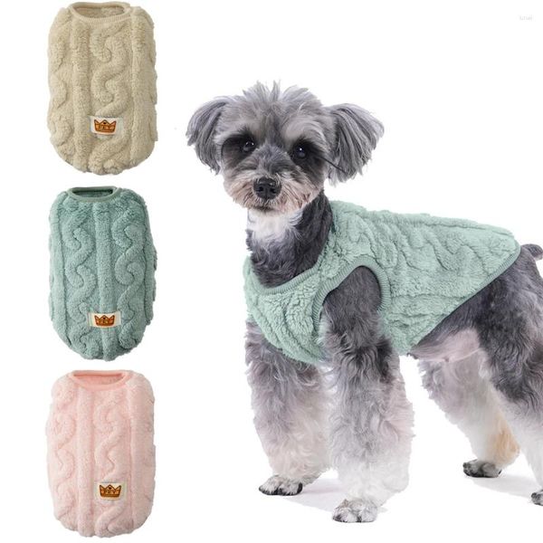 Trajes de gato roupas de cachorro para cães para cães médios pequenos Autumn Winter Cats Vest vestuário de lã macio casaco de cachorro quente Yorkshire