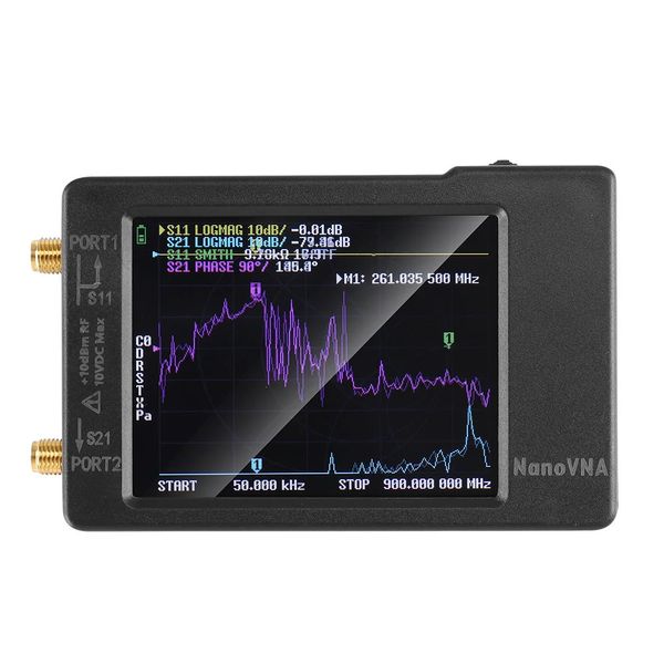 Analizzatore antenna della rete vettoriale di nanovna-h 10KHz-1,5 GHz MF HF VHF UHF con slot scheda SD Nano VNA-H Testrum Spectrum Analyzer 240429