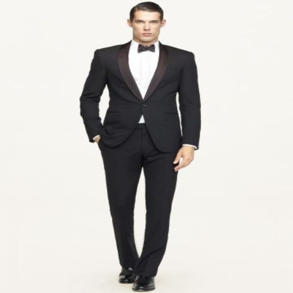 Slim Fit Morens Mens Wedding Suits 2015 Один кнопка шаль лацка черного жениха смокинга на заказ