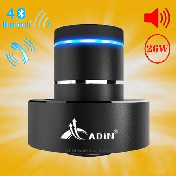 Alto -falantes portáteis Adin Adin Bluetooth Vibration Resson Speaker Wireless Audio Subwoofer Vibração Caixa de som do alto -falante Microfone estéreo J240505