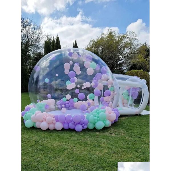 Bouncers infláveis Playhouse Swings 3 m 4m 5m Bubble House PVC Transparent Bounce para a festa interna Ourtdoor 230928 DROP DEGUNDO DHCWS