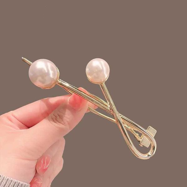 Andere Vanika New Simplicity Metall Pearl Hair Clips Haarnadel Frosch Schnalle Pferdeschwanz Clip Elegant Ladys Haarclip Sommerzubehör Accessoires