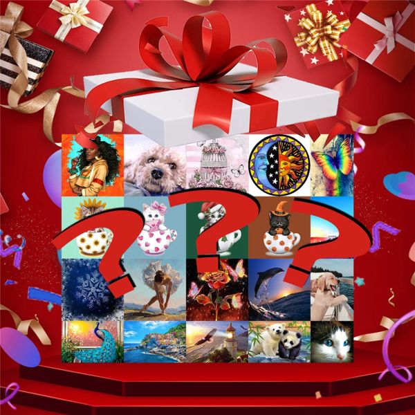 Stitch Christmas Gift 1pack Mystery Gift Pack Сюрприз коробка 10000+ различные бриллианты наборы наборов случайных 3pcs Diamond Art Painting