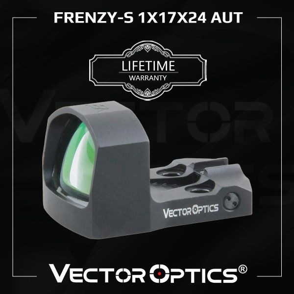 Optics Vector Optics Frenzys 1x17x24 Aut Mircão vermelho DOT Visão mais leve de pistola metal com sensor de luz automática para Glock 17