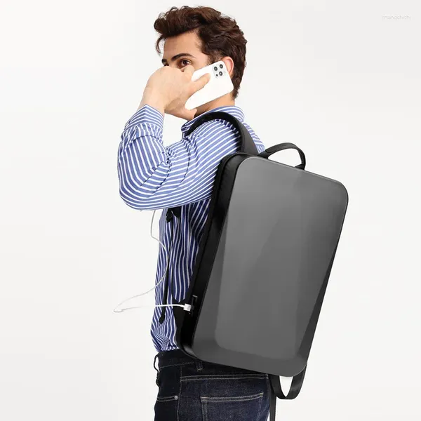 Backpack Fashion Hard Shell Anti-Thief Waterproof Man Backpacks Business Day Laptop con password TSA USB