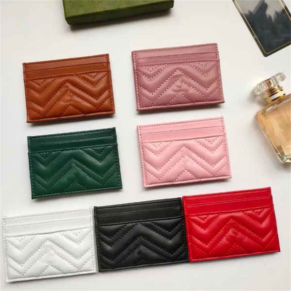 Titolare Designer Credit Card Wallet Bank Bank Bank Holder Water Ripple Leather Worthets Women and Men's Money Simple Business Fashion Holder