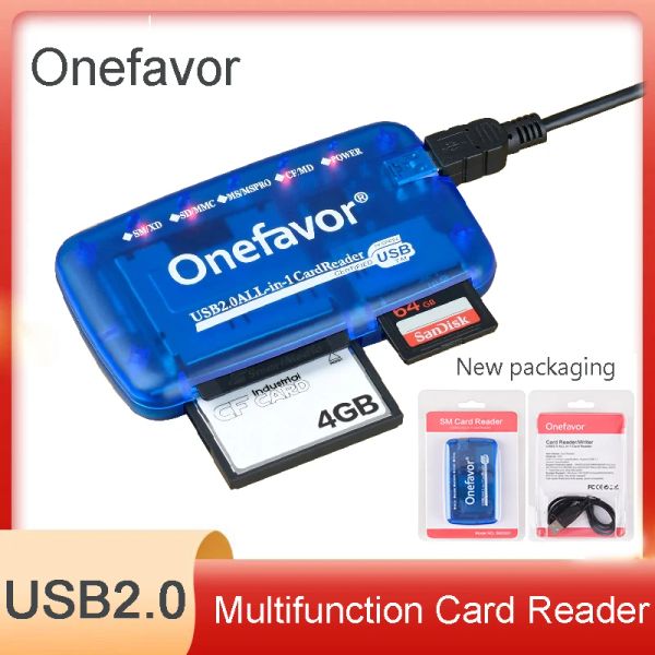 Leitores Multifuncional SM Card Reader Olympus ccd Câmera SmartMedia Card CF SD SD MS XD Card Allinone Universal Card Reader