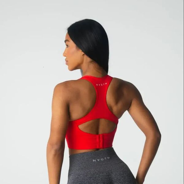 Nvgtn Knitting Ignite Braccia senza soluzione di continuità Sports Sports Top Gym Women Women Back Fitness Fitness Brassiere Athleisure Workout In biancheria intima 240425