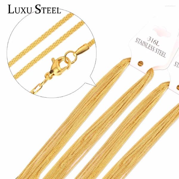 Цепи Luxusteel 10pcs/Mot Men Ожерелья ожерелья