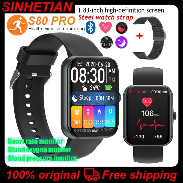 Orologi 2023 Smart Watch for Uman Pressure Blood Monitor Women Bluetooth Connected Music Fitness Sport Sleep Heart Frequenza Smartwatch